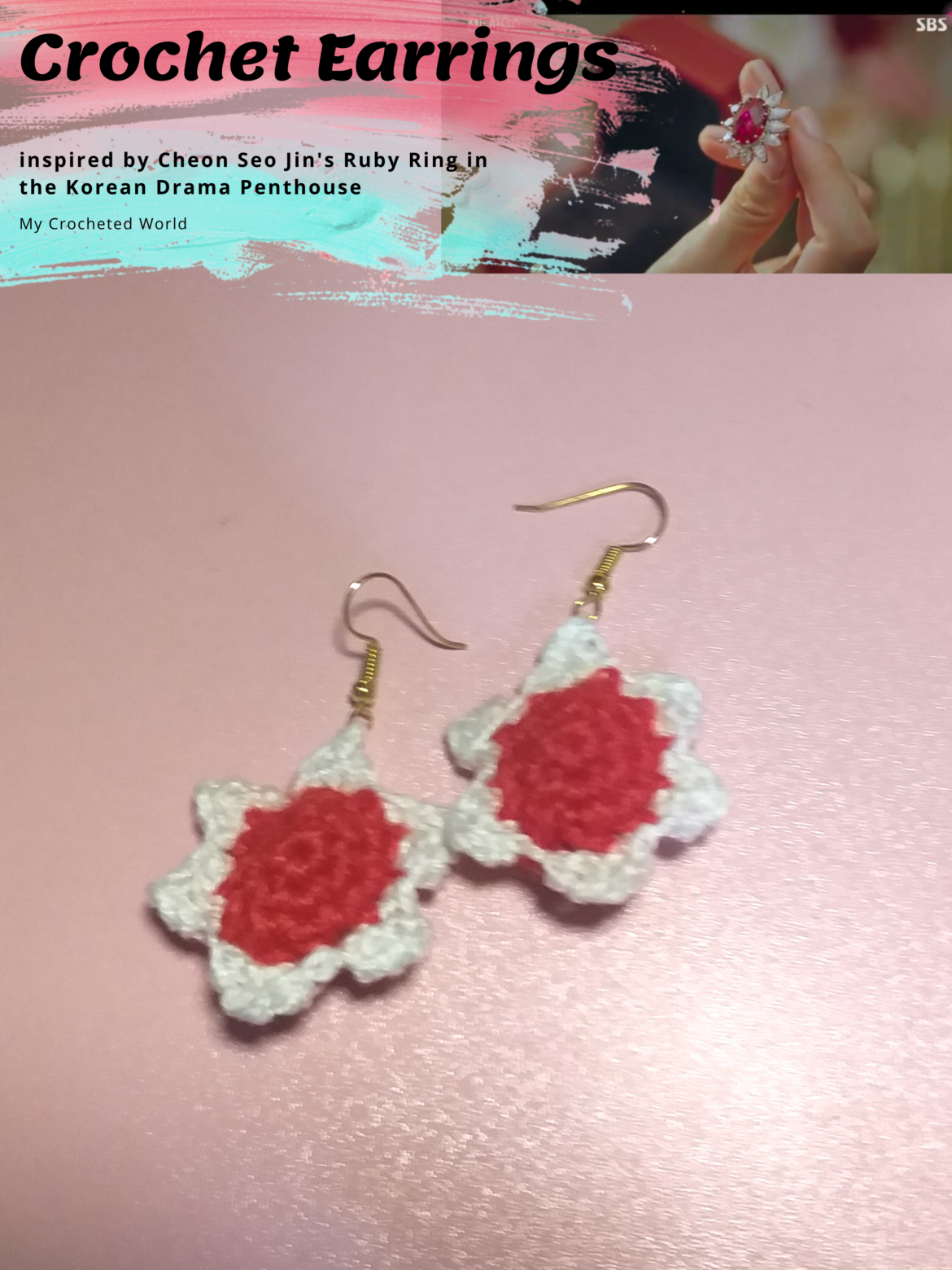 Crochet Earrings – inspired by Korean Drama Penthouse